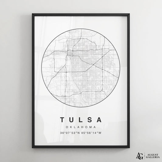 Tulsa Minimalist Map