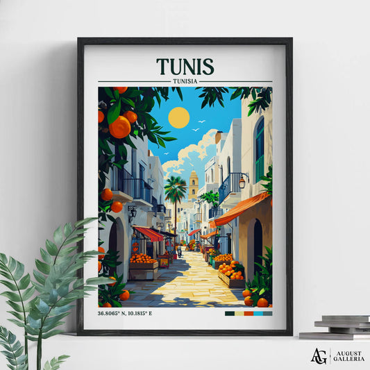 Tunis Retro Travel Print