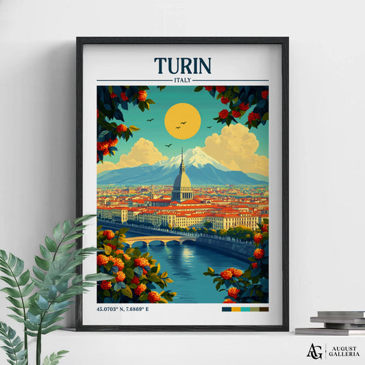 Turin Retro Travel Print