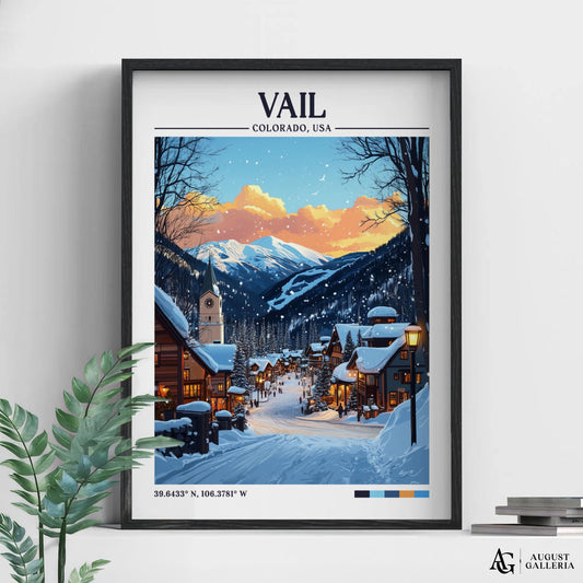 Vail Colorado Retro Travel Print
