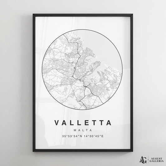 Valletta Minimalist Map