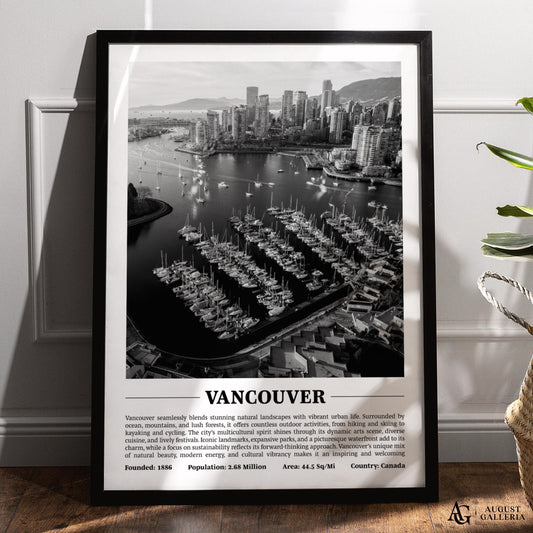 Vancouver Black & White City Print