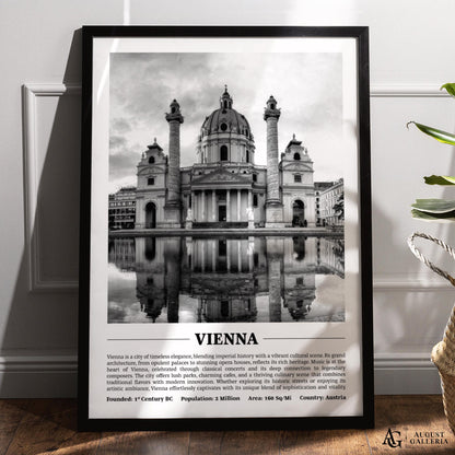 Vienna Black & White City Print