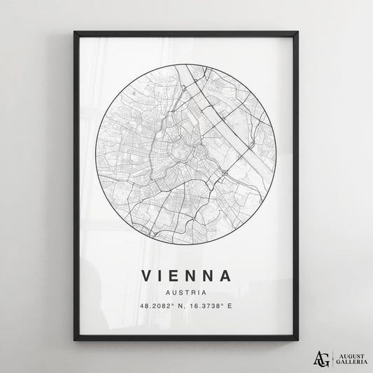 Vienna Minimalist Map
