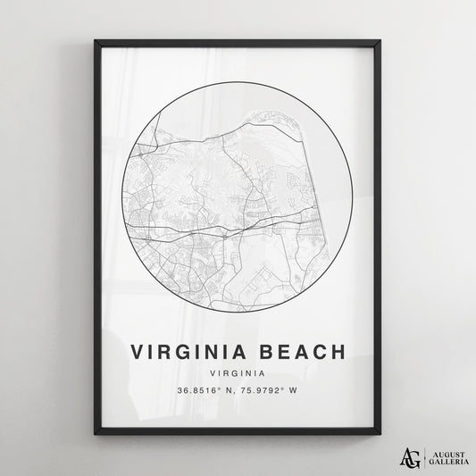 Virginia Beach Minimalist Map