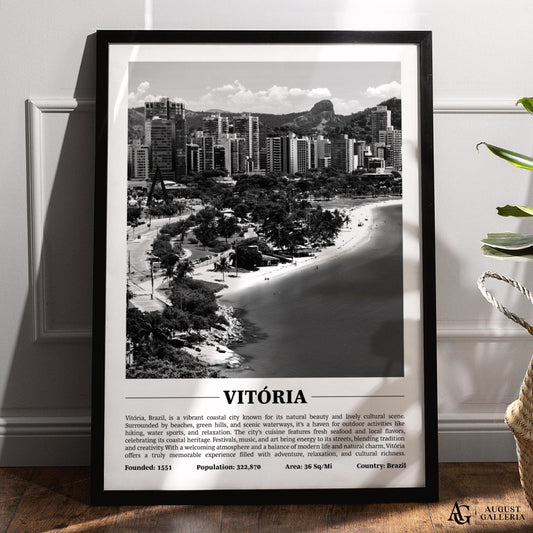 Vitória Black & White City Print