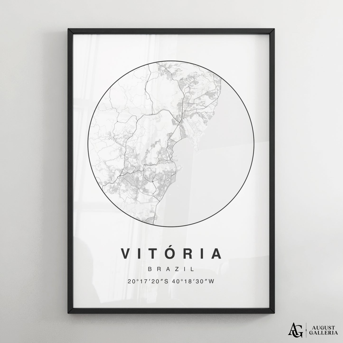 Vitória Minimalist Map