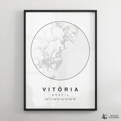 Vitória Minimalist Map