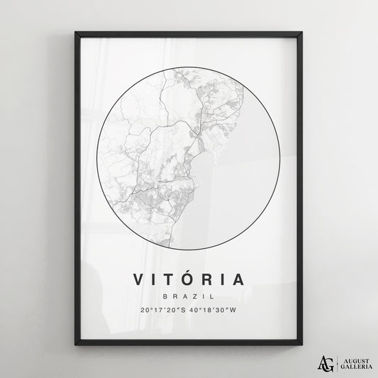 Vitória Minimalist Map