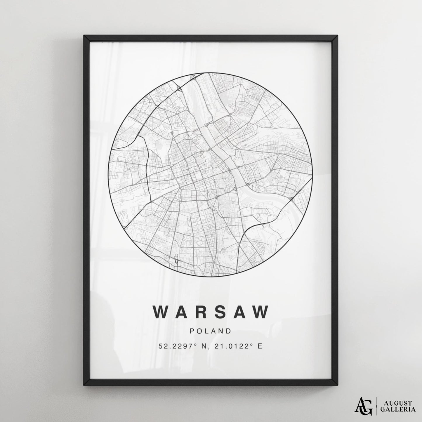 Warsaw Minimalist Map