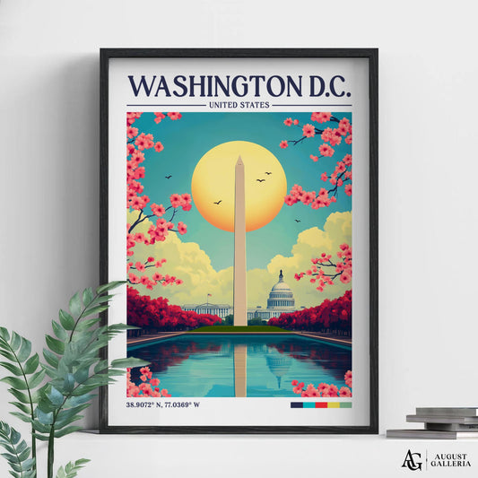 Washington DC Retro Travel Print