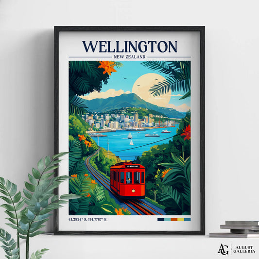 Wellington Retro Travel Print