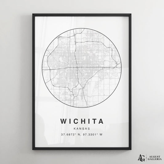 Wichita Minimalist Map