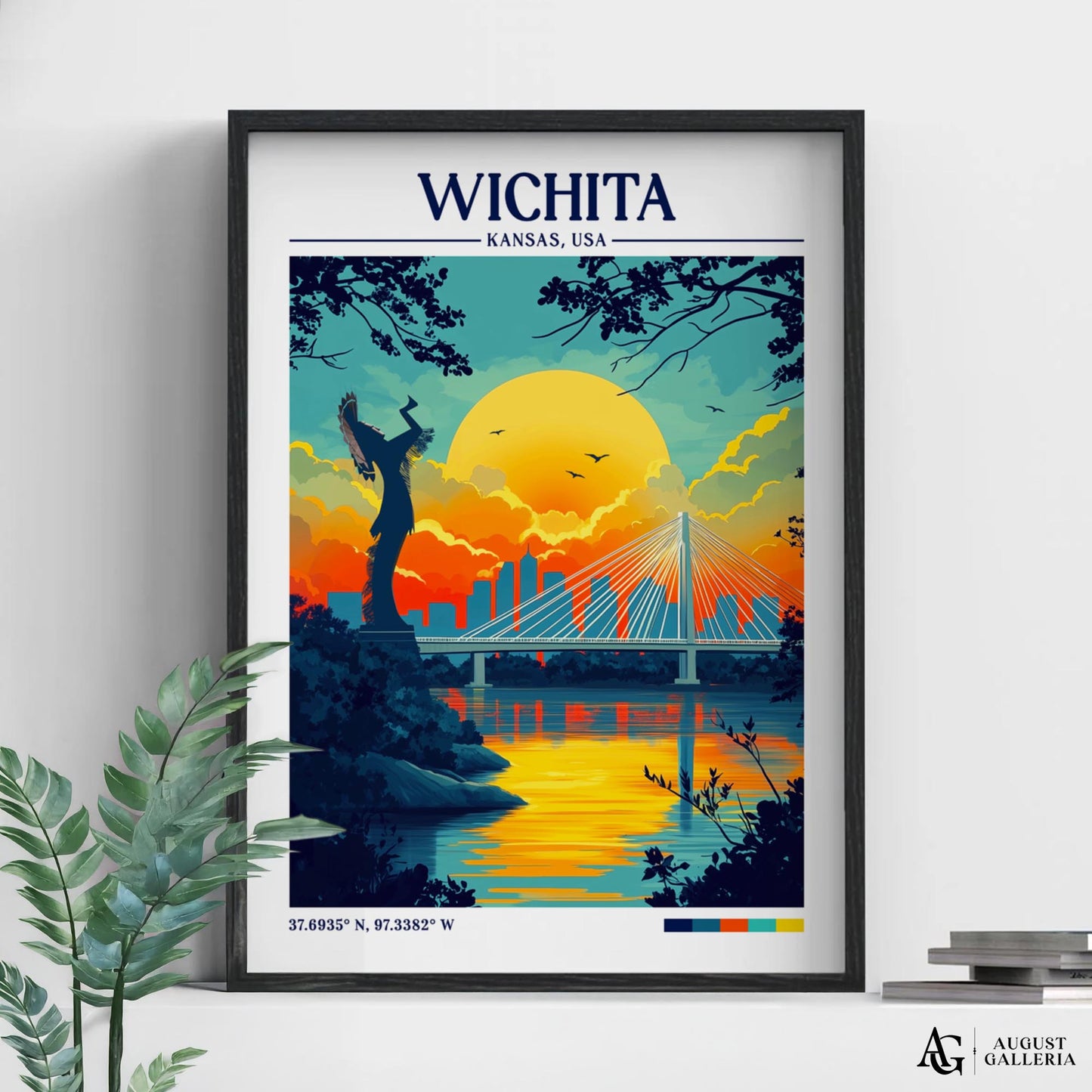Wichita Kansas Retro Travel Print