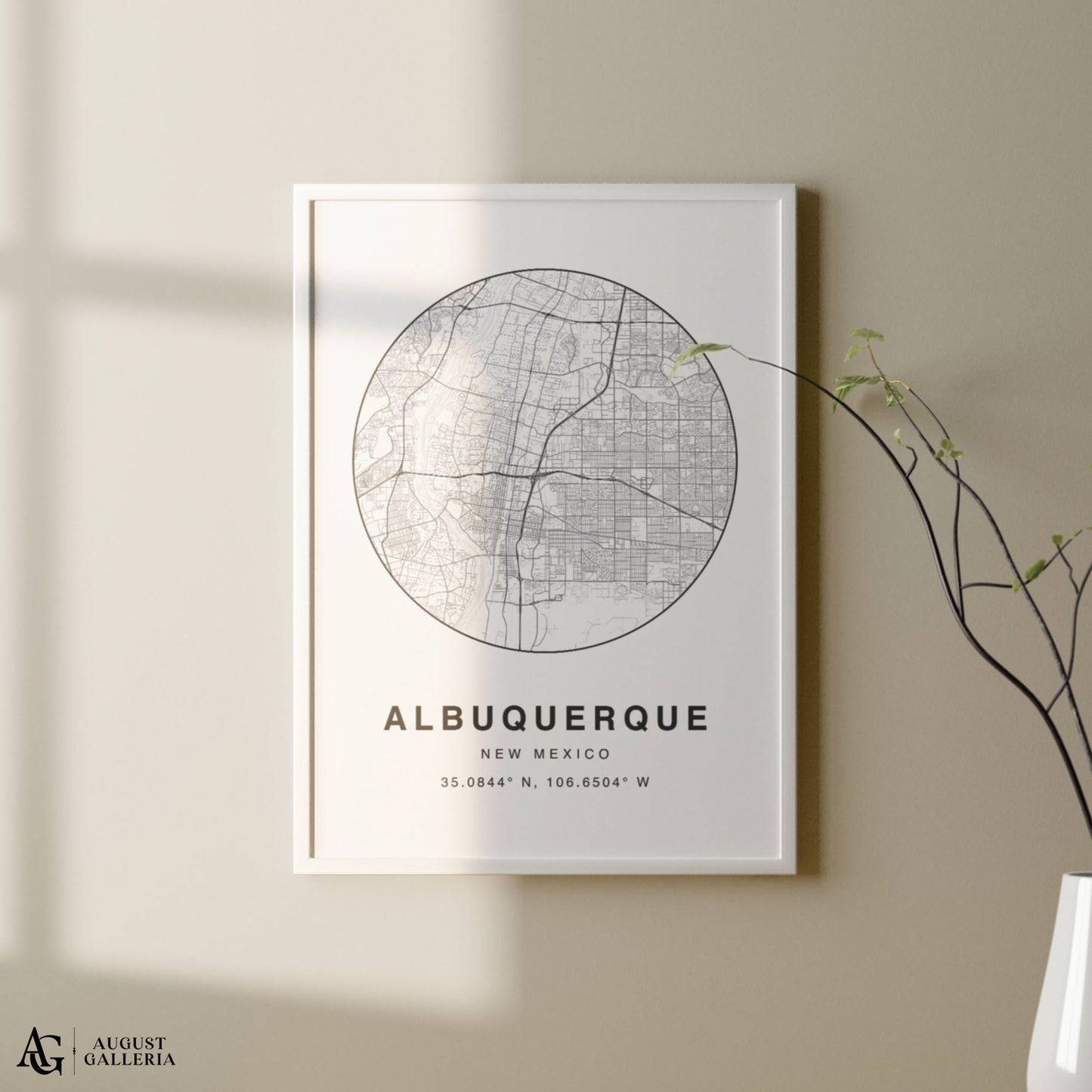 Albuquerque Minimalist Map