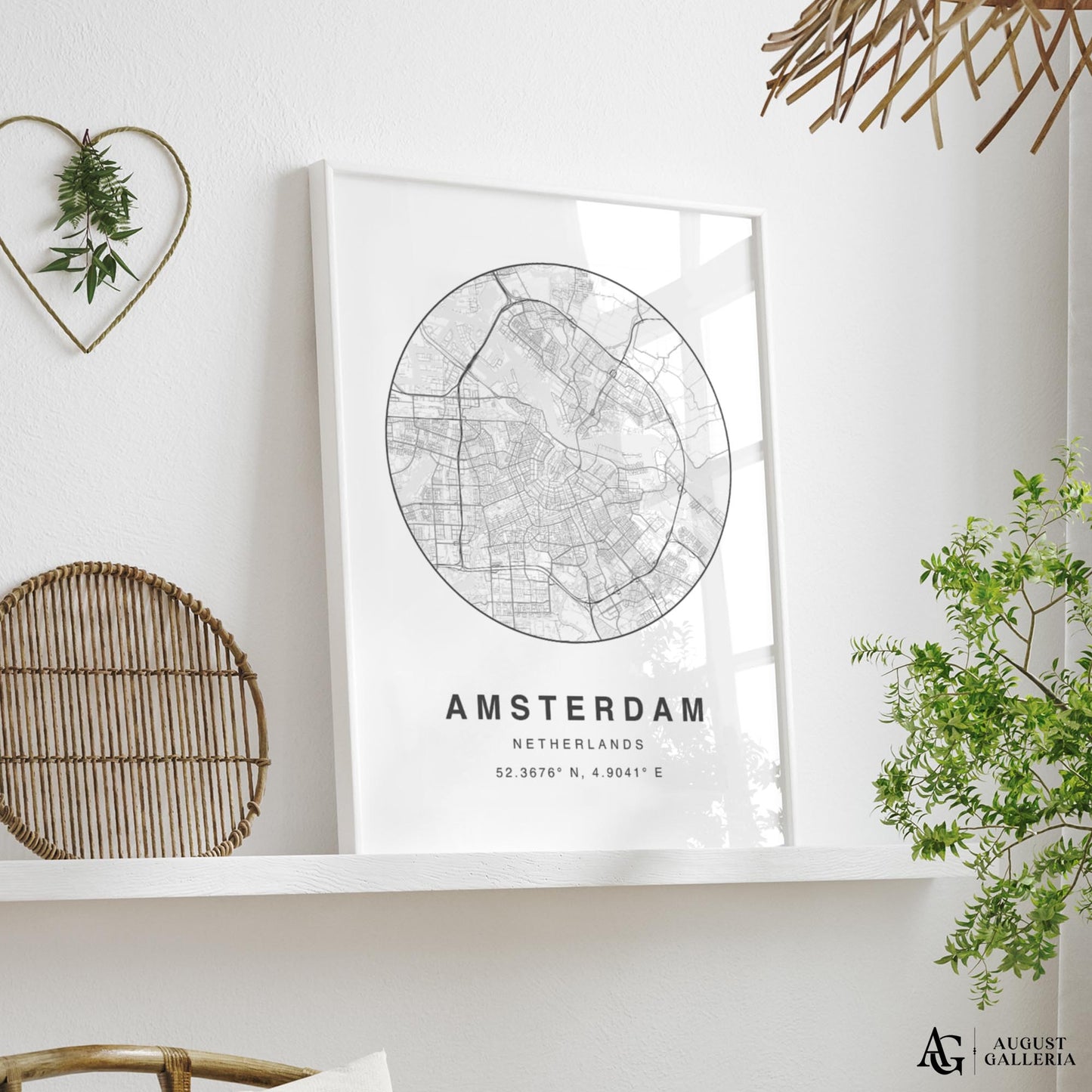 Amsterdam Minimalist Map