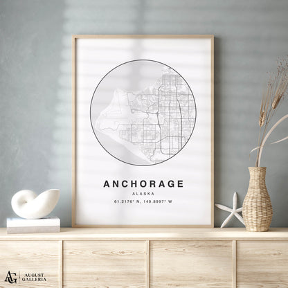 Anchorage Minimalist Map