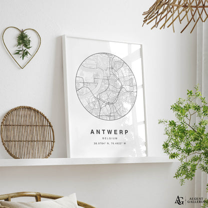 Antwerp Minimalist Map