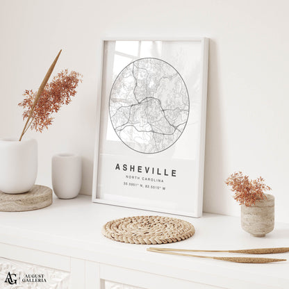 Asheville Minimalist Map