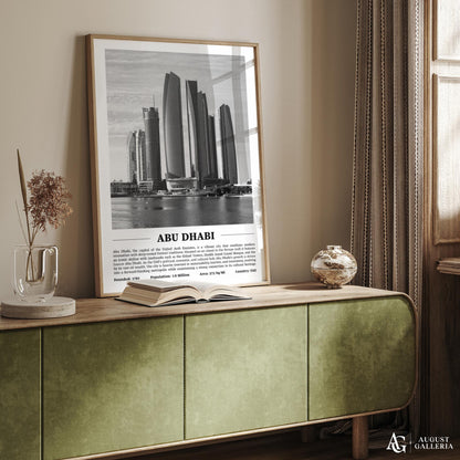 Abu Dhabi Black & White City Print