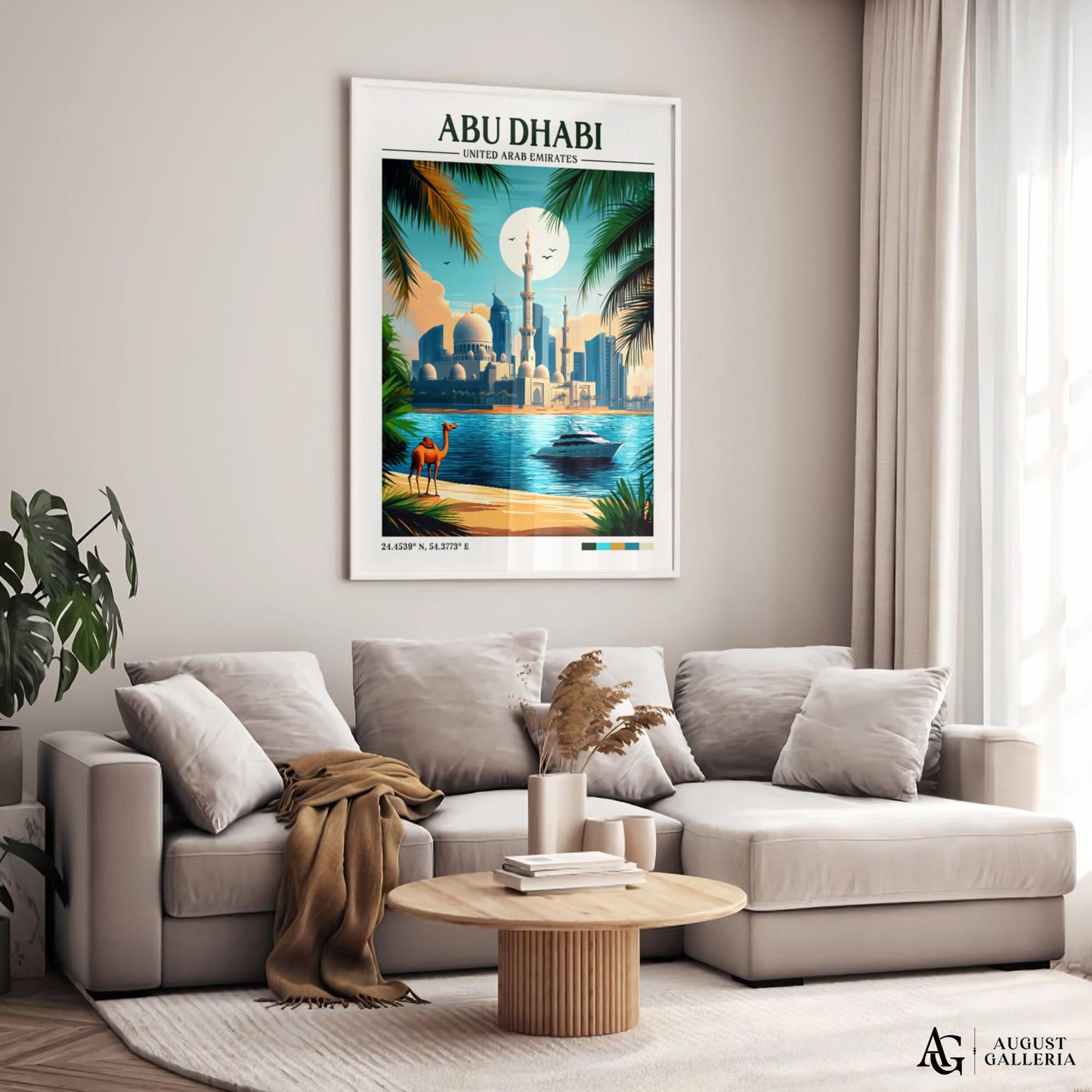 Abu Dhabi Retro Travel Print