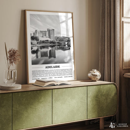 Adelaide Black & White City Print