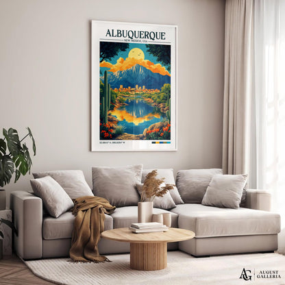 Albuquerque New Mexico Retro Travel Print