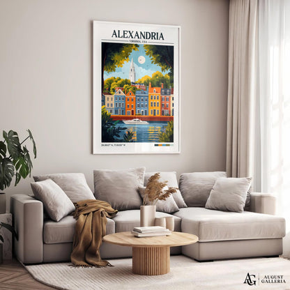 Alexandria Virginia Retro Travel Print