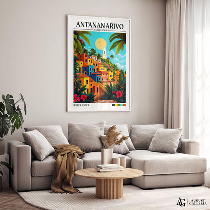 Antananarivo Madagascar Retro Travel Print