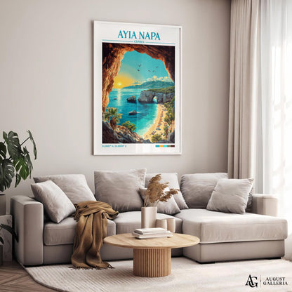 Ayia Napa Retro Travel Print