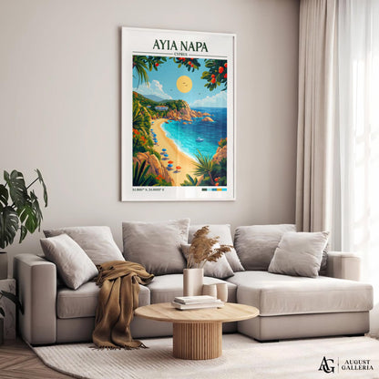Ayia Napa Retro Travel Print