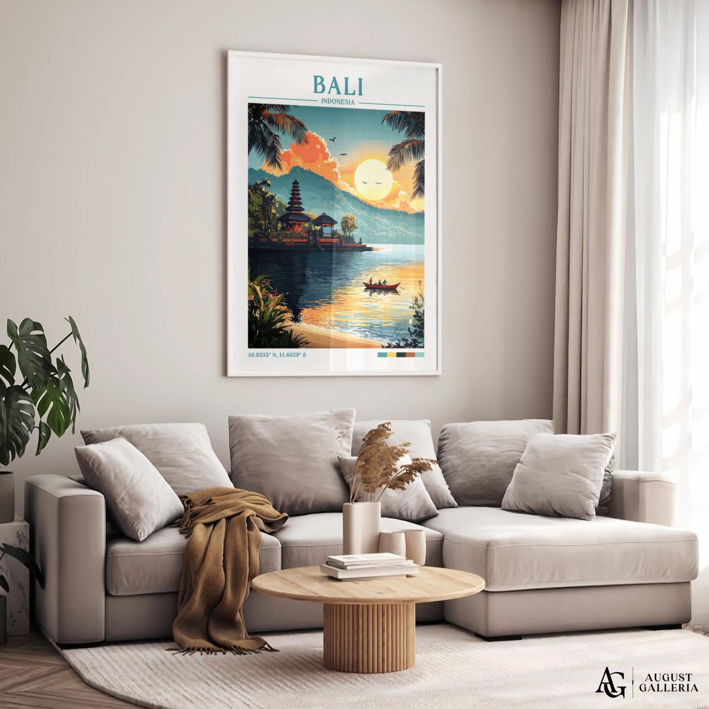 Bali Indonesia Retro Travel Print