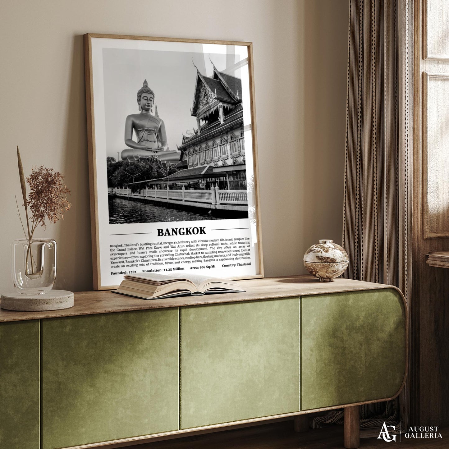 Bangkok Black & White City Print