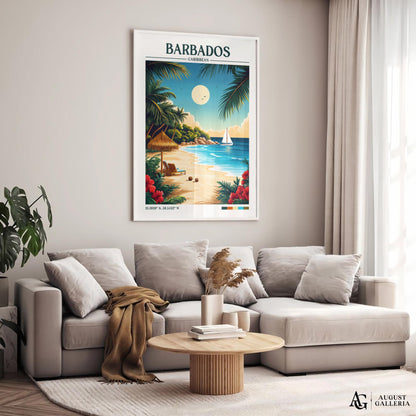 Barbados Caribbean Retro Travel Print