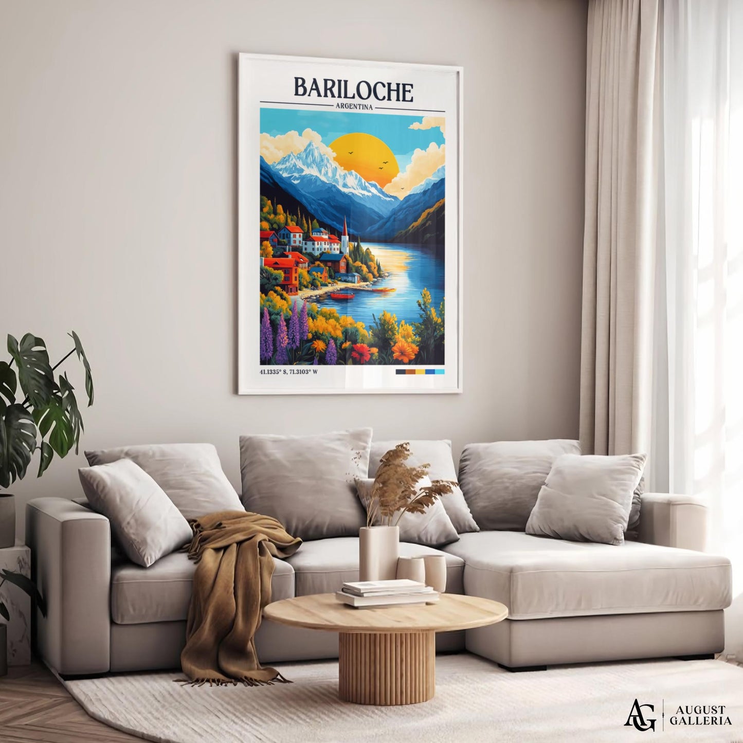 Bariloche Argentina Retro Travel Print