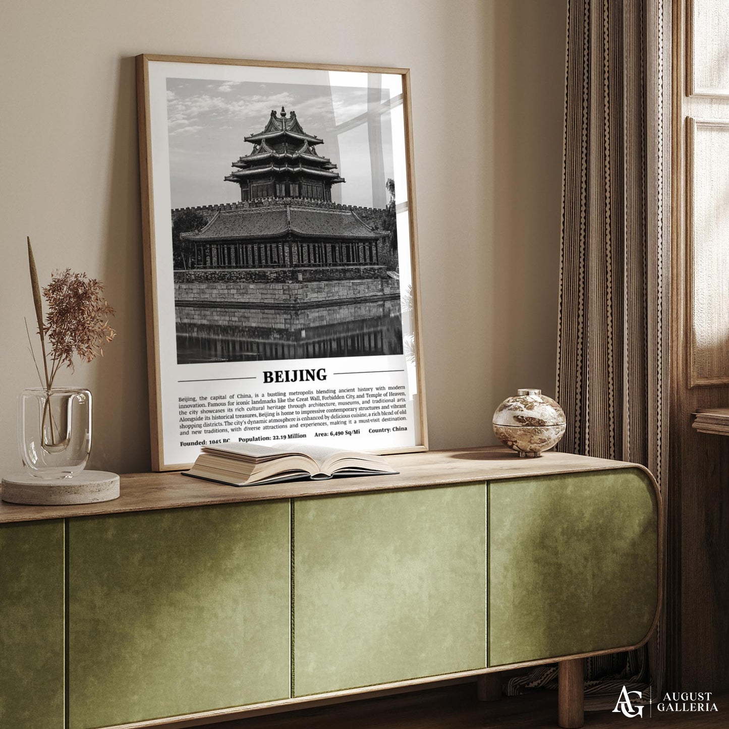 Beijing Black & White City Print