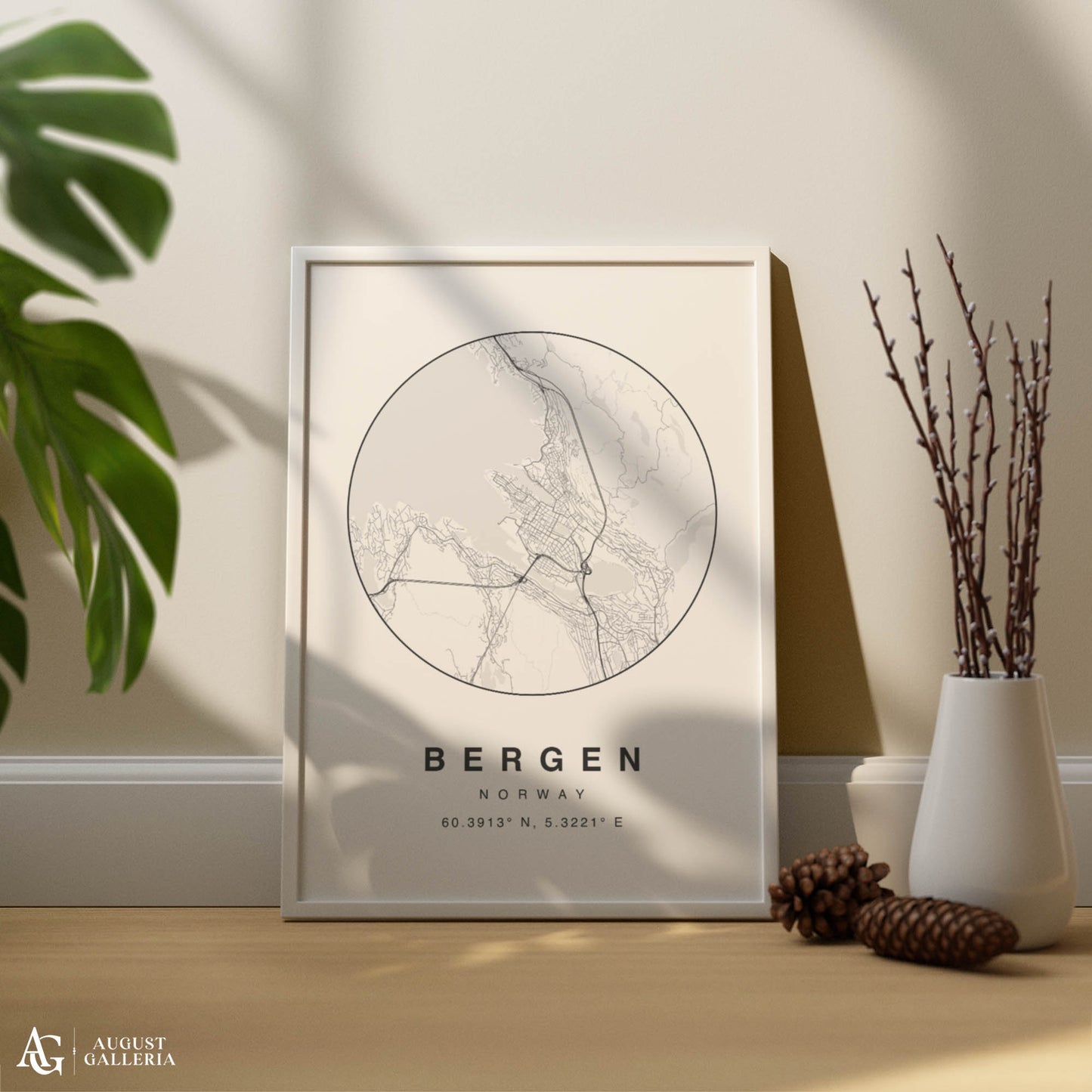 Bergen Minimalist Map