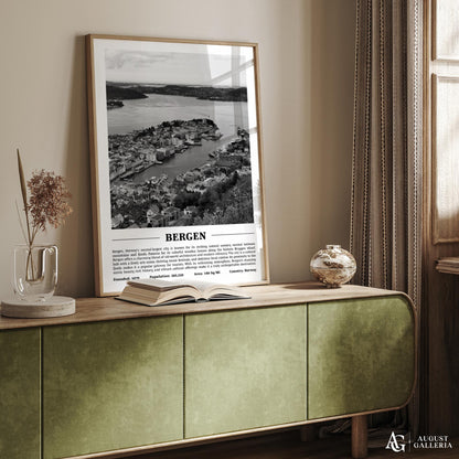 Bergen Black & White City Print