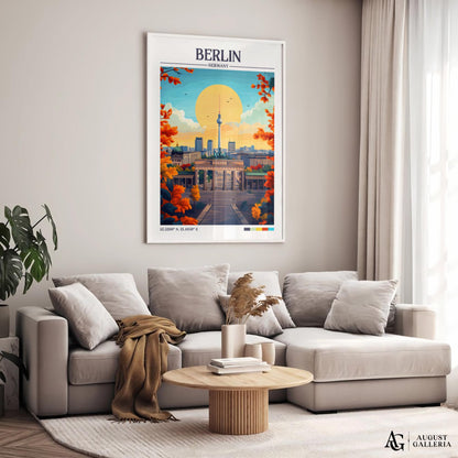 Berlin Germany Retro Travel Print