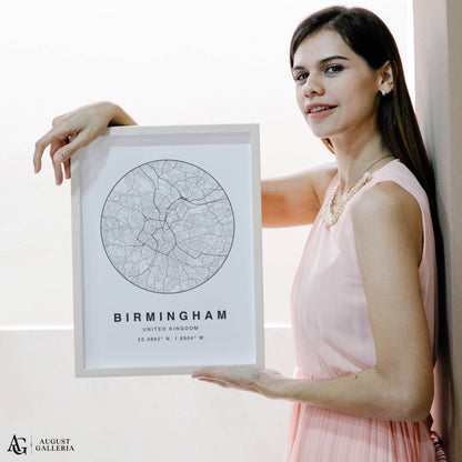 Birmingham Minimalist Map