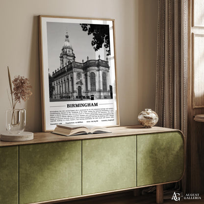 Birmingham Black & White City Print