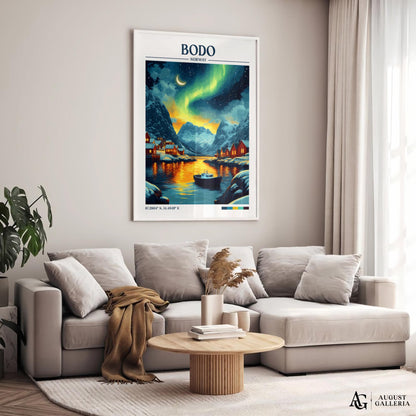 Bodo Norway Retro Travel Print
