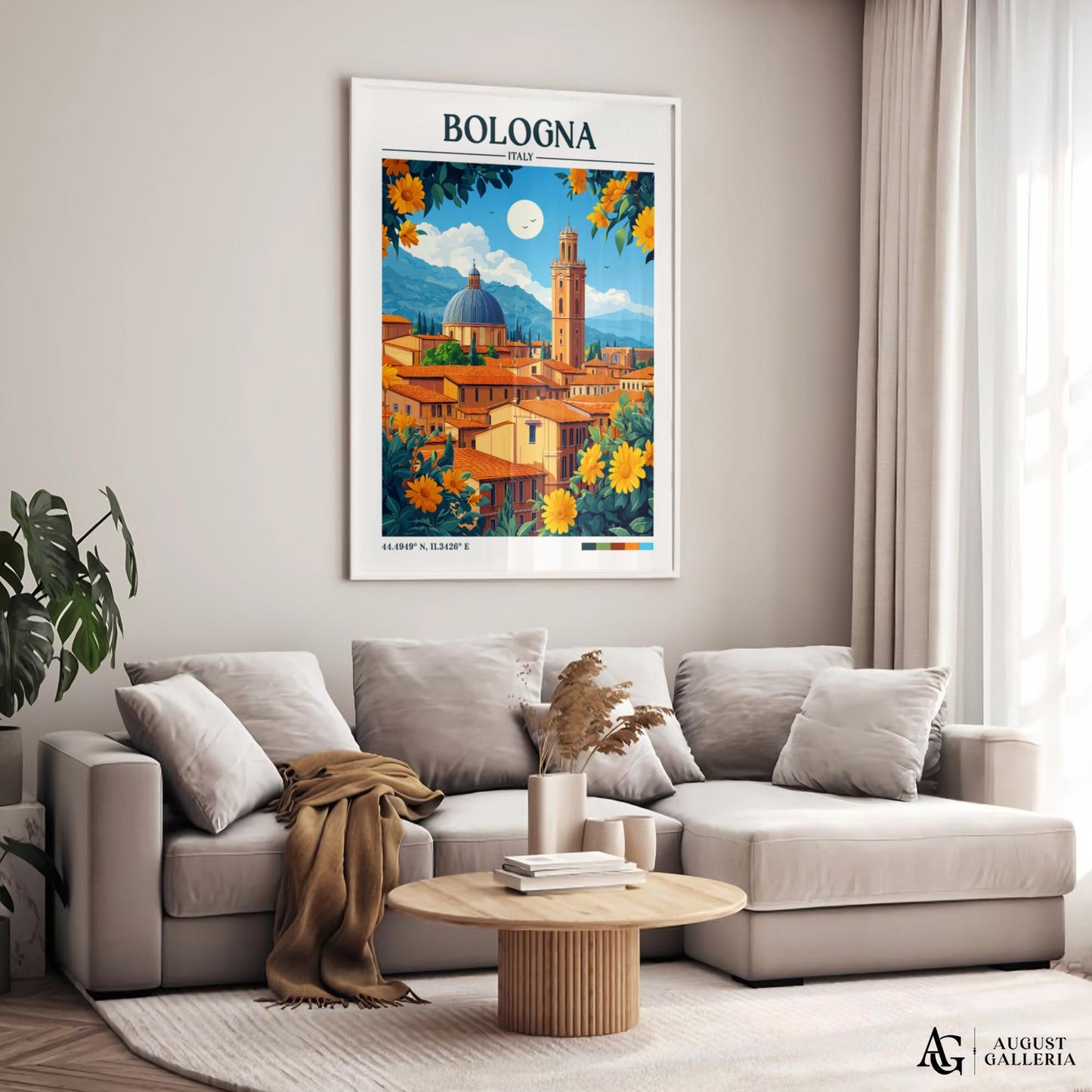 Bologna Italy Retro Travel Print