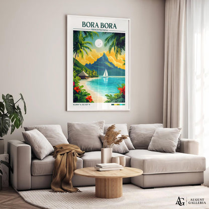 Bora Bora Retro Travel Print