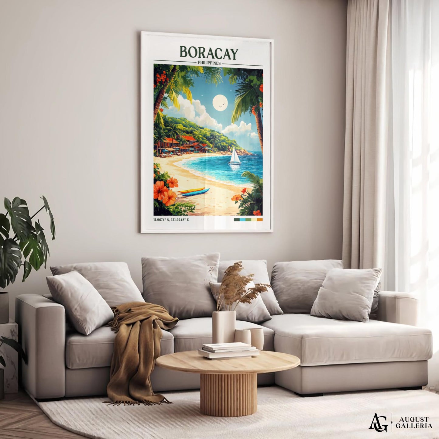 Boracay Philippines Retro Travel Print