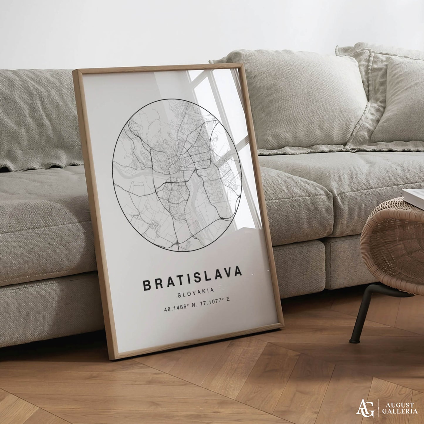 Bratislava Minimalist Map
