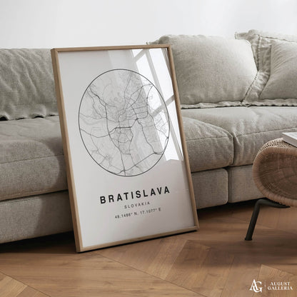 Bratislava Minimalist Map