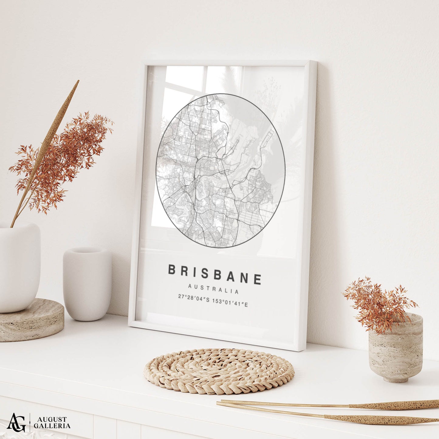 Brisbane Minimalist Map