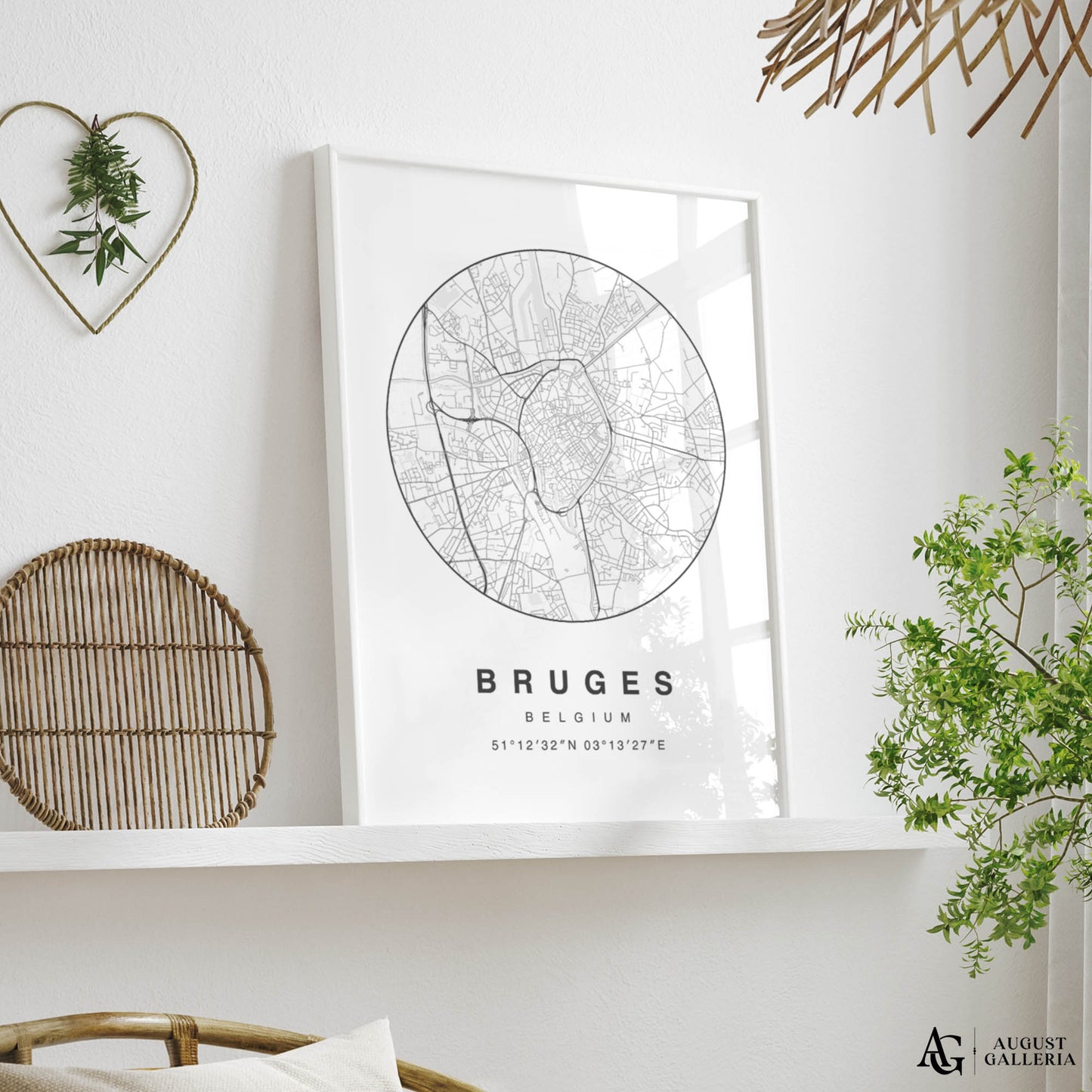 Bruges Minimalist Map