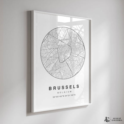 Brussels Minimalist Map